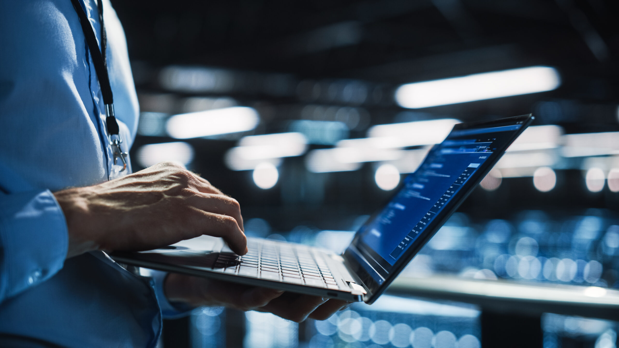 IT professional managing business network infrastructure